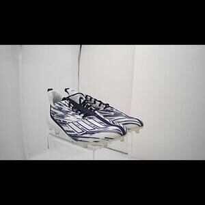 adidas Men's Adizero Football Shoes, White/Team Navy Blue/White, 14